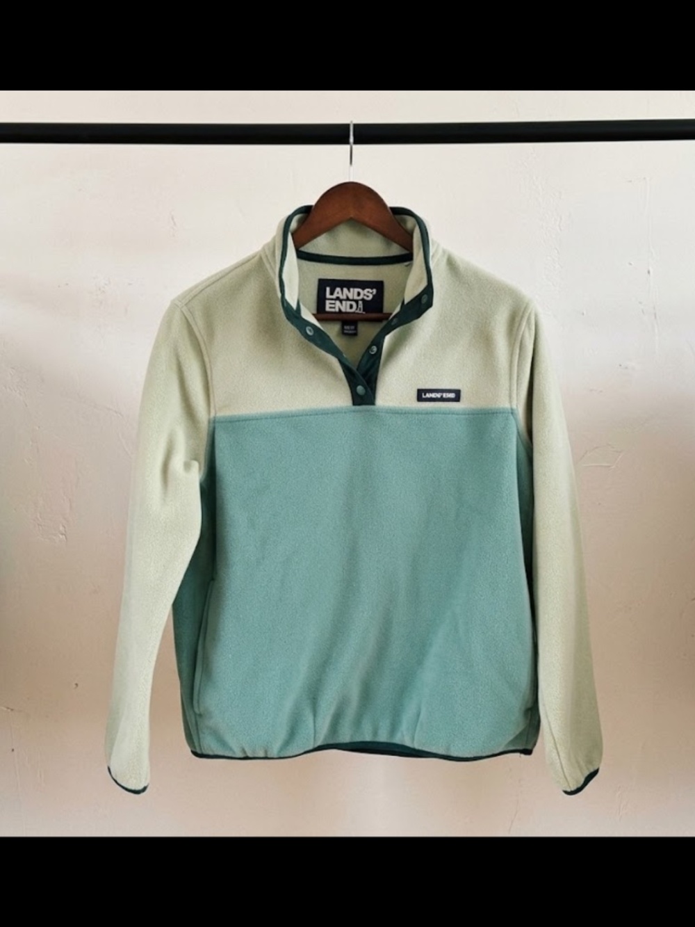 Women’s Land’s End. Heritage Fleece Snap Neck Pullover